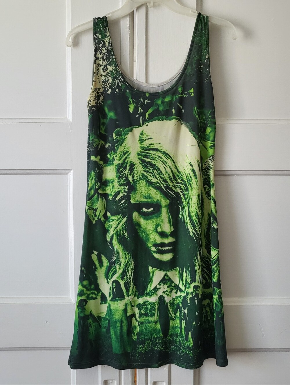 Kreepsville 666 Night Of The Living Dead Graphic Mini Dress Green Size S